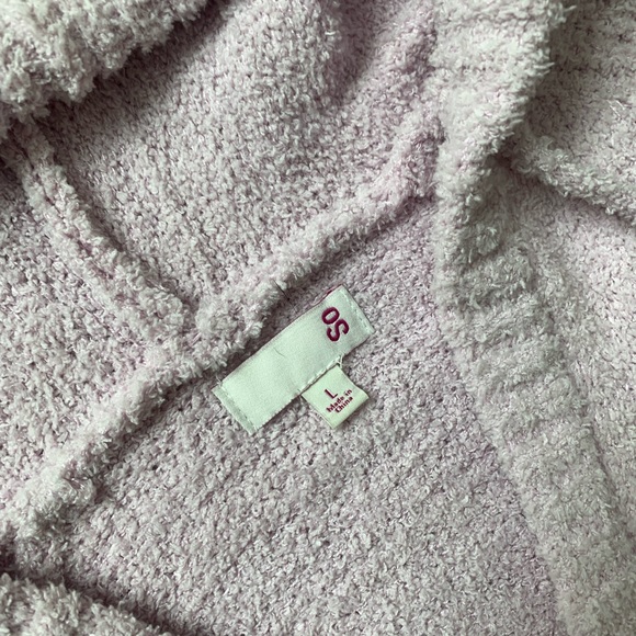 SO Pink Hooded Soft Cozy Sweater Size L - Picture 3 of 6